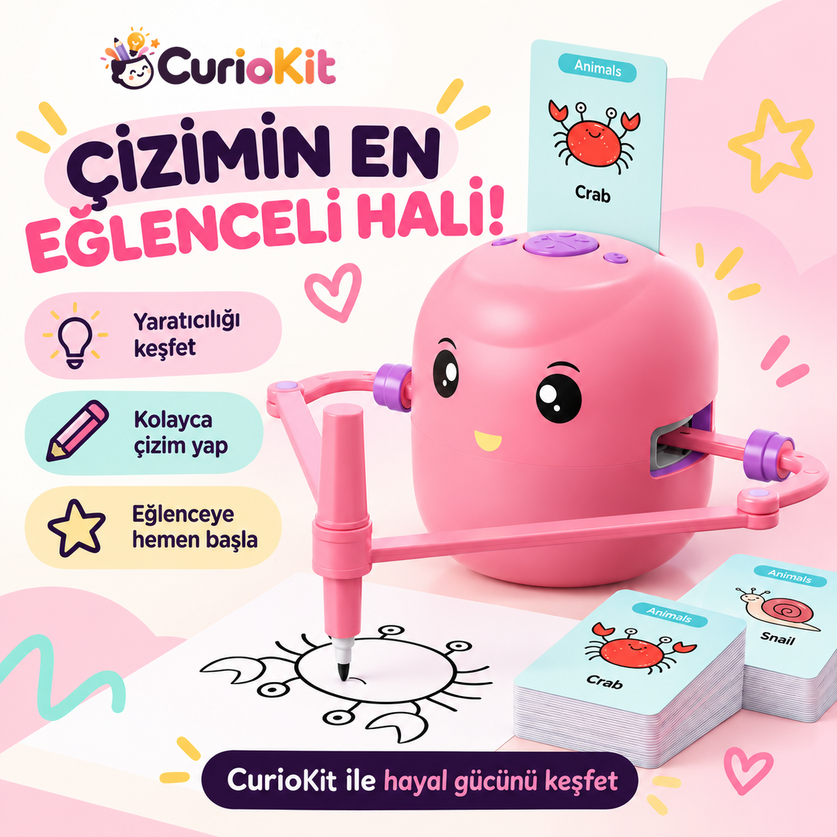 CurioKit - Akıllı Çizim Robotu