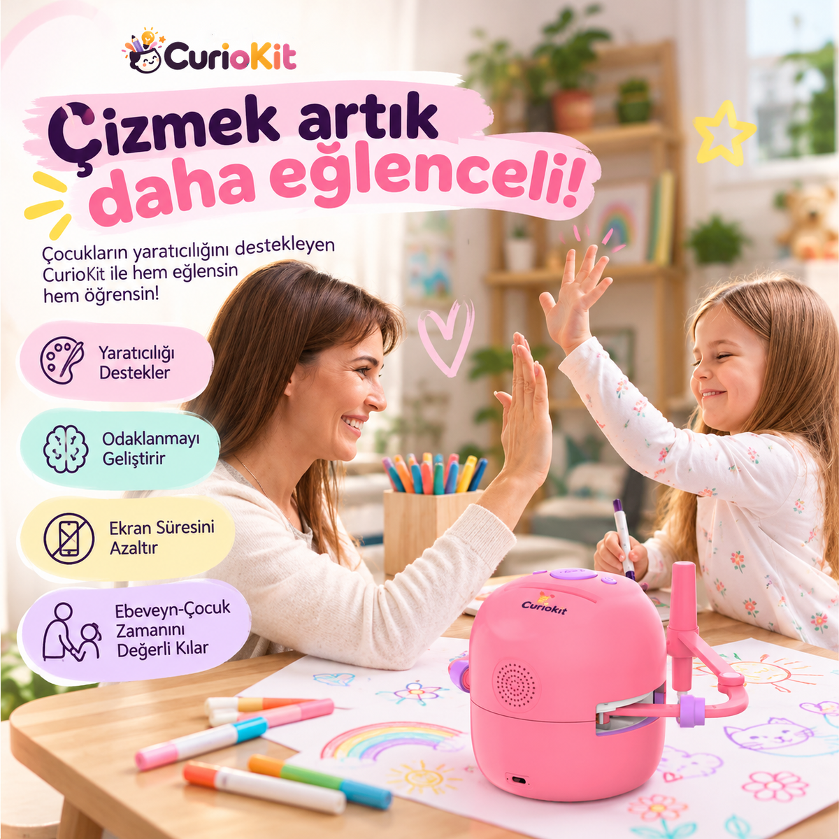 CurioKit - Akıllı Çizim Robotu